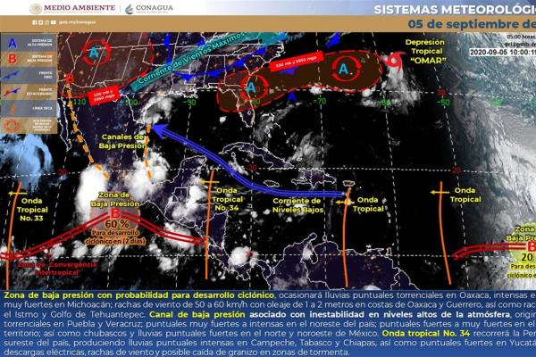 Prevén fin de semana con lluvias fuertes y clima muy caluroso en Sinaloa