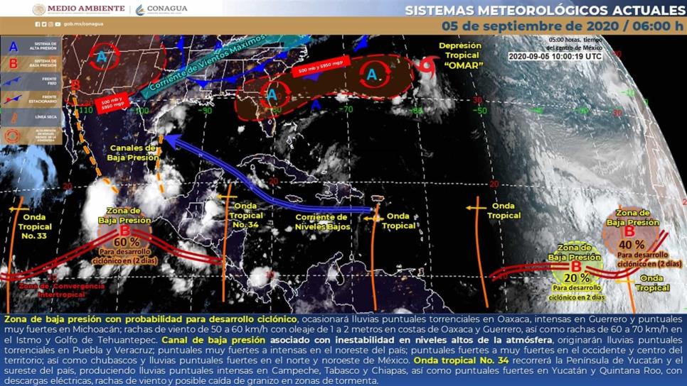 Prevén fin de semana con lluvias fuertes y clima muy caluroso en Sinaloa