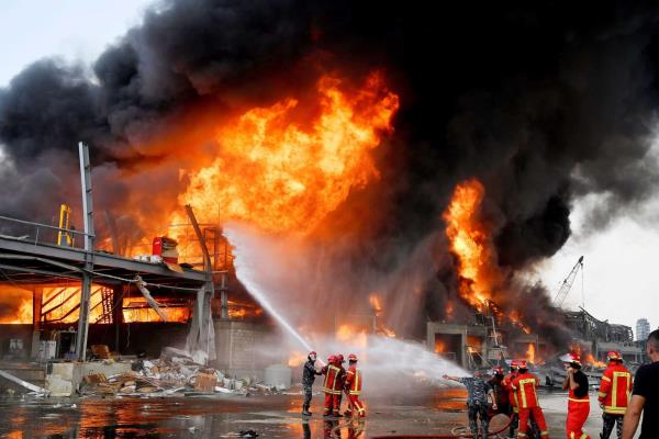 Nuevo incendio en el puerto de Beirut un mes después de la explosión