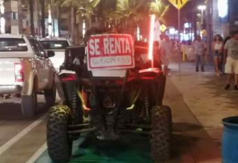 Supervisarán negocios que renten razers y cuatrimotos en Mazatlán