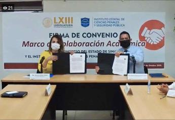 Congreso de Sinaloa firma convenio con el INECIPE
