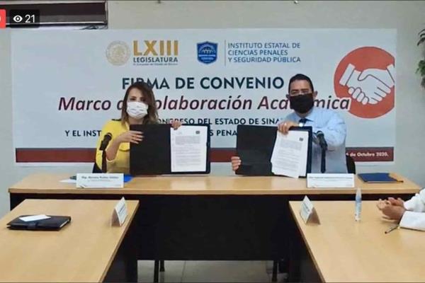 Congreso de Sinaloa firma convenio con el INECIPE