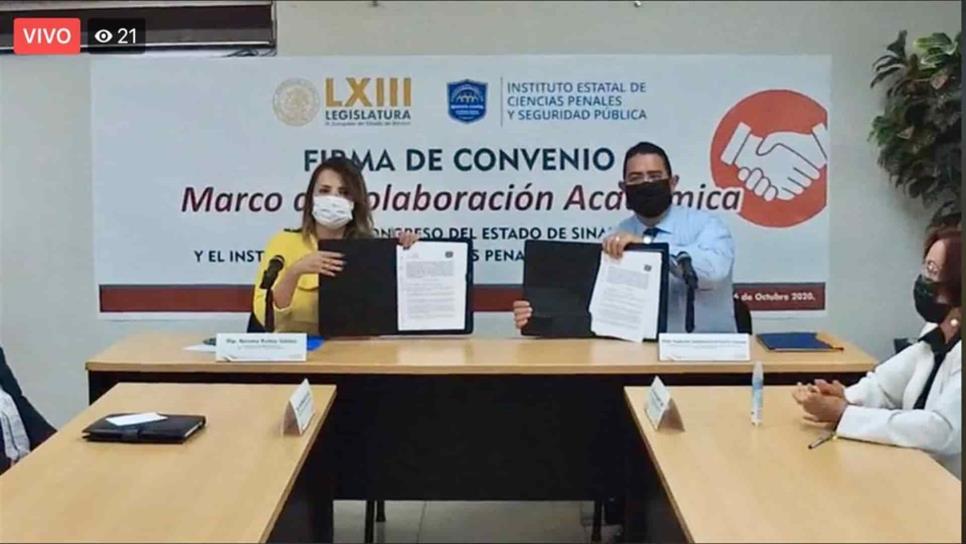 Congreso de Sinaloa firma convenio con el INECIPE