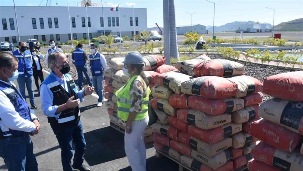 Entrega Proman México-GPO 10 toneladas de cemento en apoyo a la sindicatura de Topolobampo