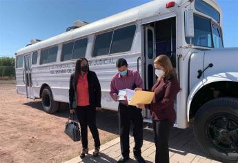 Poder Judicial entrega camión al Stase para traslado de trabajadores del estado al penal