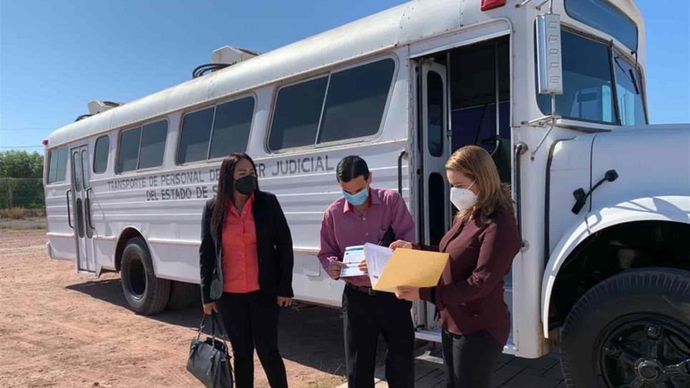 Poder Judicial entrega camión al Stase para traslado de trabajadores del estado al penal