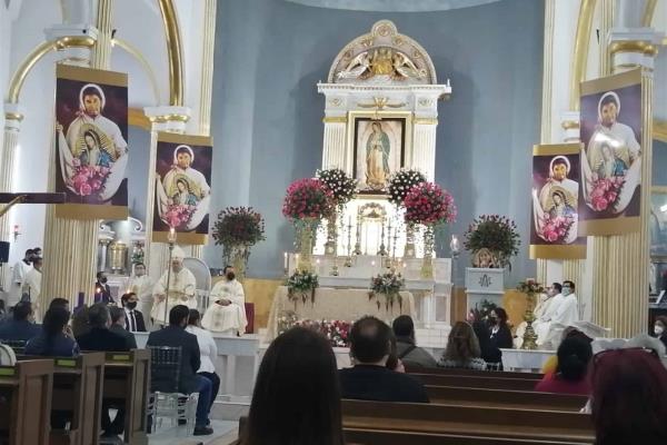 Obispo pide salud durante celebración eucarística por la Virgen de Guadalupe
