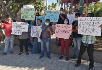 Protestan vendedores ambulantes en Ayuntamiento de Mazatlán