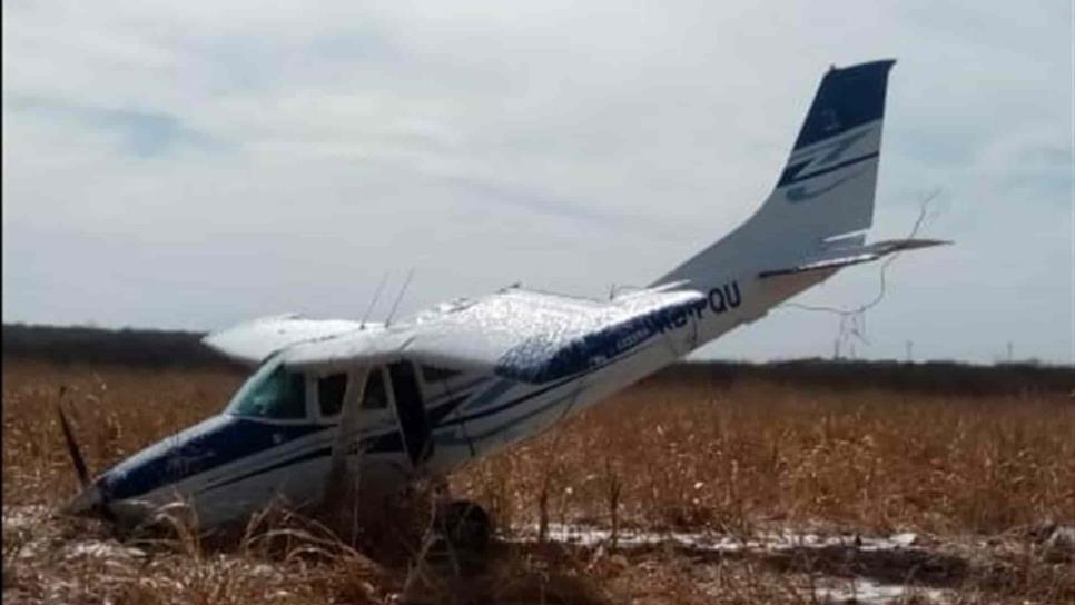 Se desploma avioneta en Guamúchil