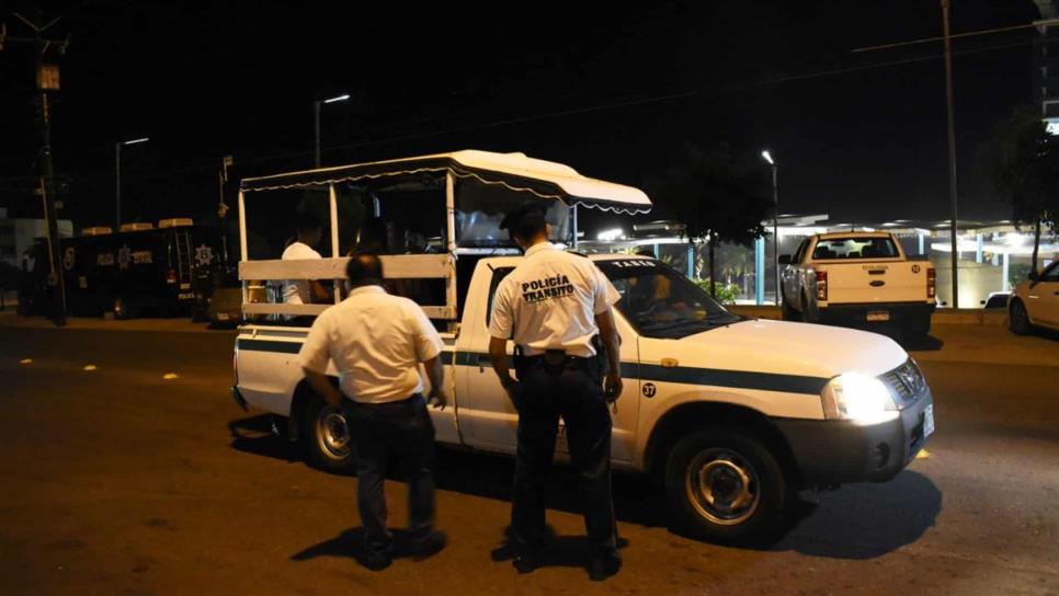 Solo tres jóvenes durmieron en barandilla por conducir ebrios en Navidad, en Ahome