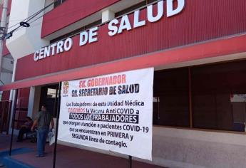 Personal del Centro de Salud de Culiacán exige vacuna anticovid