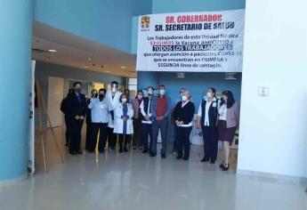 Bajo protesta trabajadores de 33 centros de Salud del norte