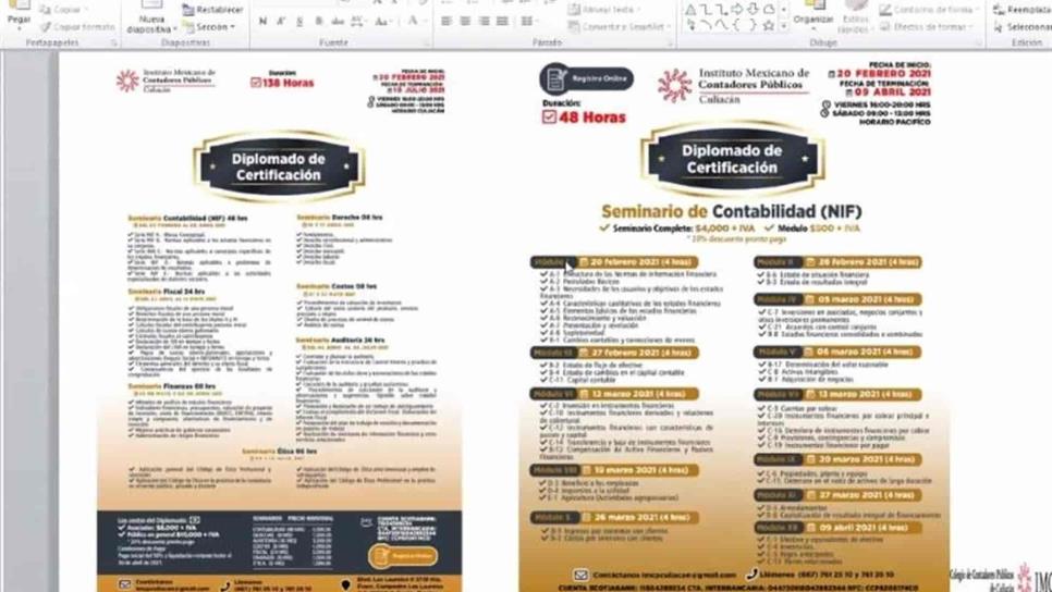 Inicia diplomado de certificación 2021 para contadores públicos