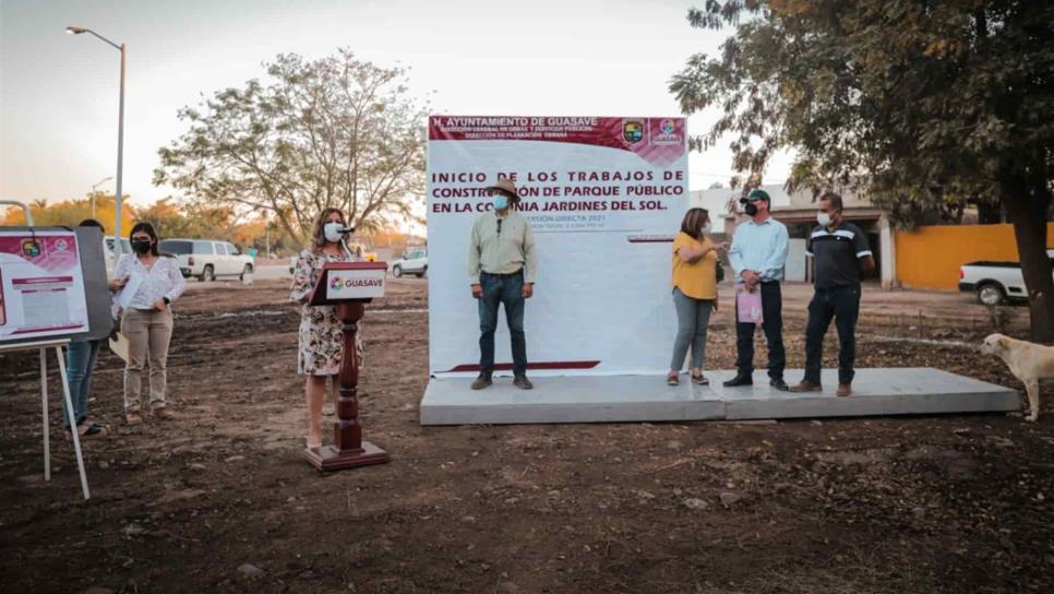 Ayuntamiento de Guasave invierte 1.5 MDP en parque de la colonia Jardines del Sol