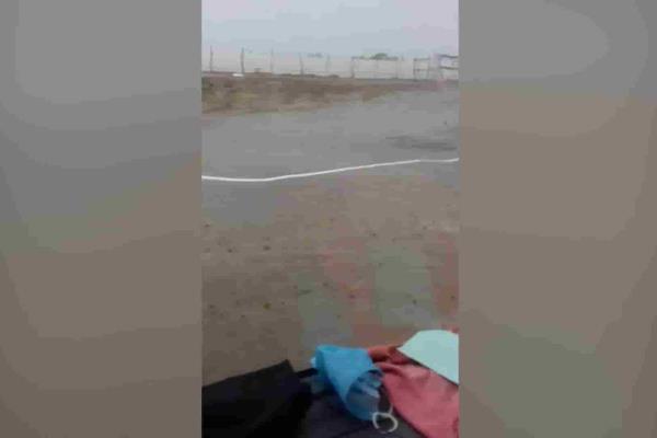 Cae granizo en Tehueco, El Fuerte