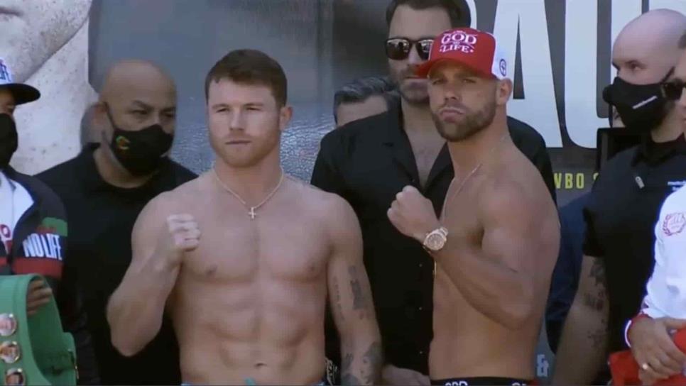 Saúl Álvarez y Billy Joe Saunders superan la báscula