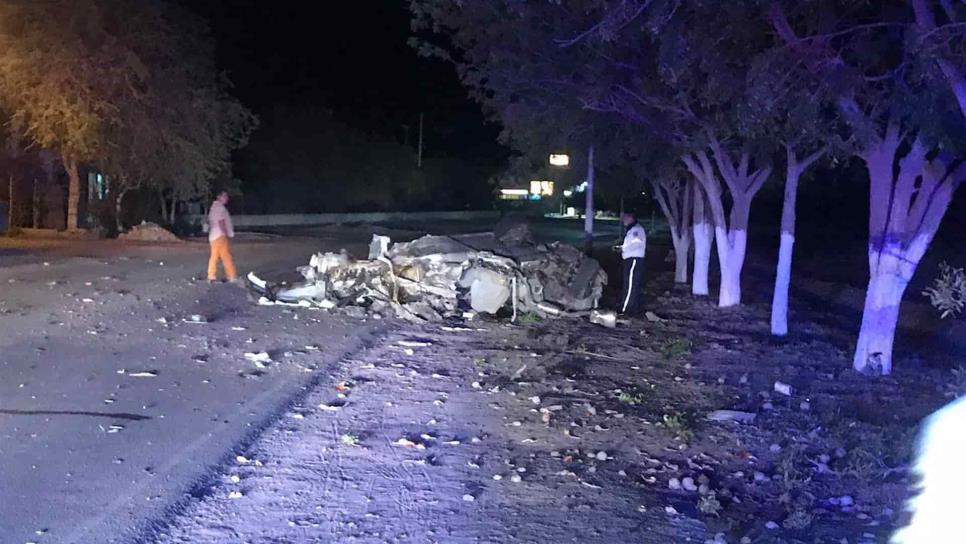 Muere mujer tras impactarse contra árbol en el Primero de Mayo, Ahome