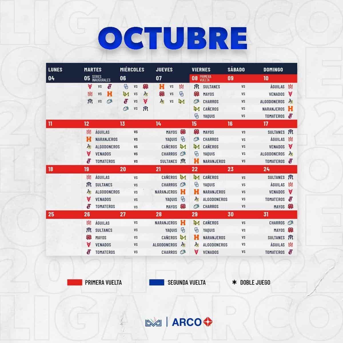 Anuncia LMP su calendario oficial para la campaña 2021-2022