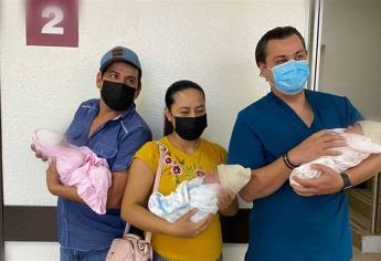 Nacen trillizos en el Hospital General de Los Mochis