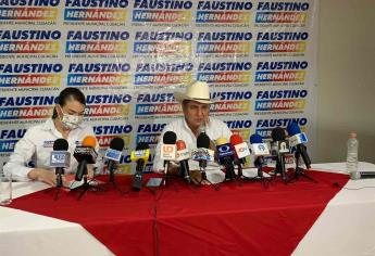Asegura Faustino que en Culiacán habrá voto de castigo que le dará el triunfo