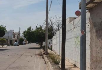 Vecinos de Viñedos de Los Mochis se quejan por instalación de postes