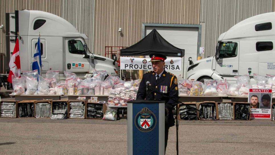 Policía canadiense incauta más de una tonelada de drogas de México