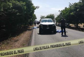 Dos hombres mueren arrollados en Villa Juárez, Navolato