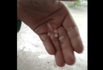 Cae granizo en Tesila, El Fuerte