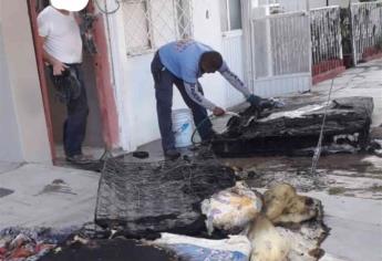 Incendio en una vivienda en la colonia Scally deja daños materiales