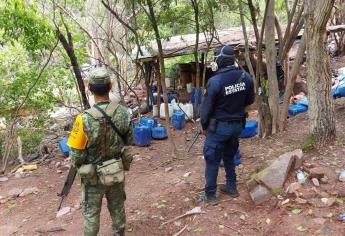 Localizan laboratorio de droga sintética en zona serrana de Cosalá