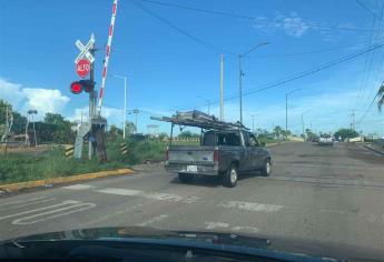 Denuncian señal del tren descompuesta en Culiacán