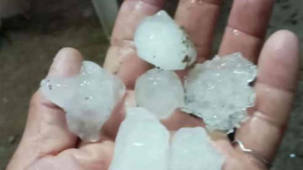 Lluvia y granizo cayeron el domingo en la noche en Escuinapa