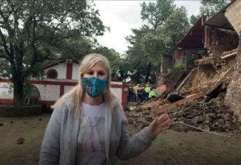 Se desgaja un cerro cae sobre albergue para perros en Xochimilco, están atrapados