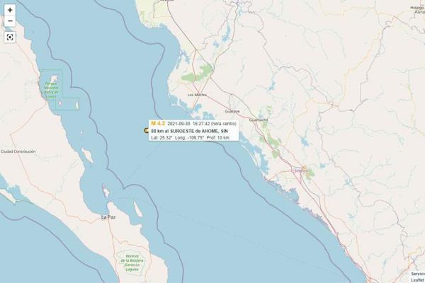 Se registra temblor en Ahome