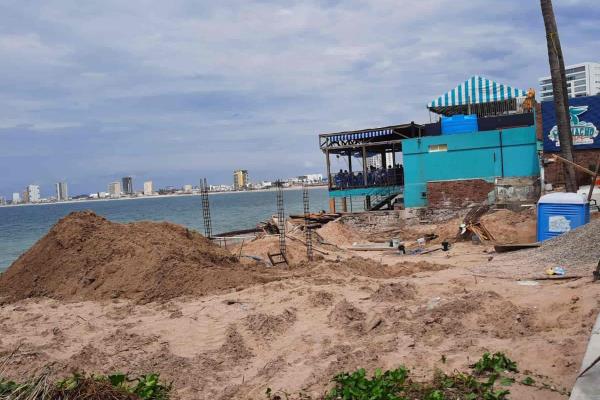 Grave daño ecológico causará construcción en zona de playa en Mazatlán
