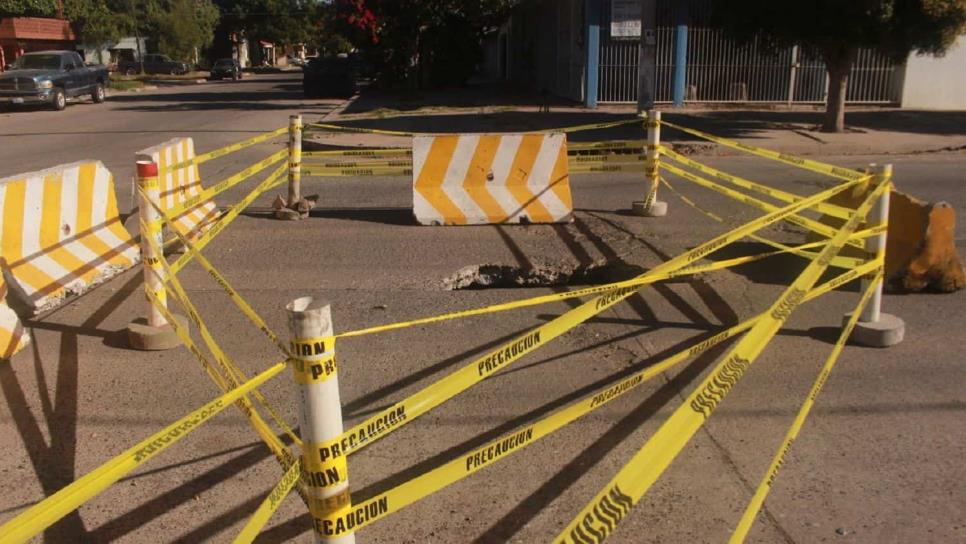 Hay más de 70 socavones en Los Mochis