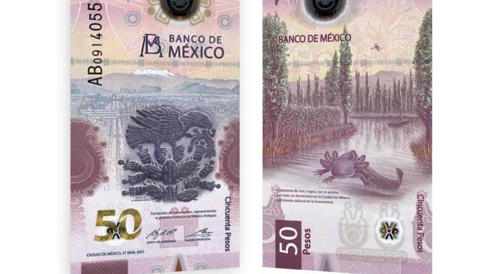 Banco de México homenajea a Tenochtitlan en el nuevo billete de $50