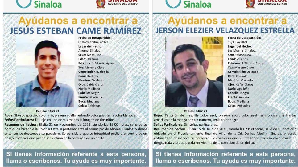 Jesús y Jerson están desaparecidos; familiares piden ayuda para encontrarlos