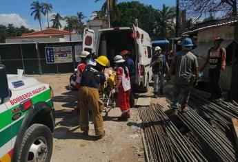 Albañil sobrevive a caída de más de seis metros en obra en construcción de Mazatlán