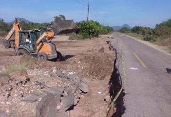 Reparan tramo de carretera Aguaverde - El Caimanero de manera provisional