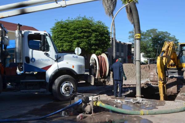 Japama concluye reparación del colector Aldama