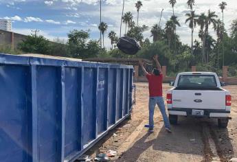 Habilitan contenedores para la basura acumulada en domicilios de Los Mochis