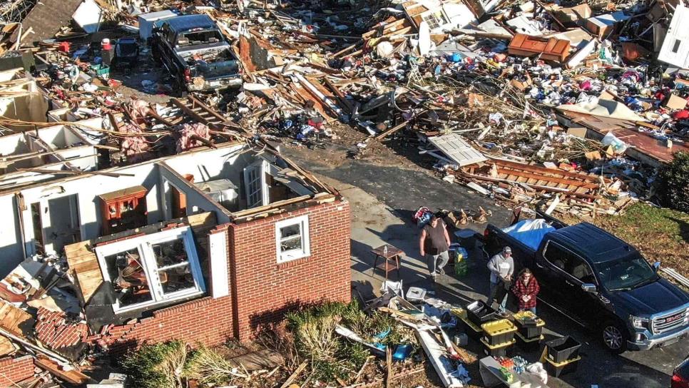 El 75 % de un pueblo desapareció por un tornado