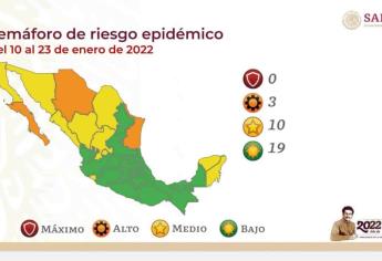 Sinaloa pasa a amarillo en el semáforo epidémico