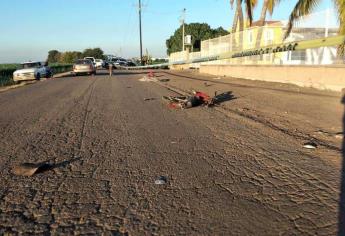 Muere motociclista atropellado por camión de rutas foráneas, al sur de Culiacán