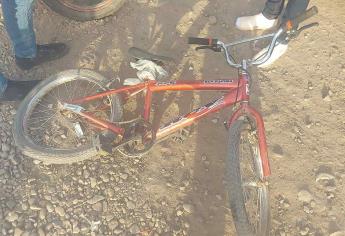 Motociclista atropella a ciclista menor de edad en Villa Unión, quien terminó en el hospital