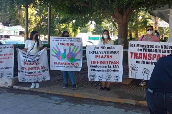 Maestros exigen plazas definitivas en la SEPyC
