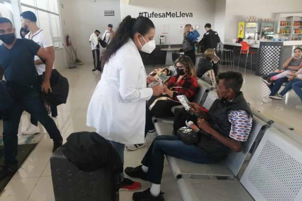 Módulo de pruebas covid estará permanente en la central de autobuses en Mazatlán
