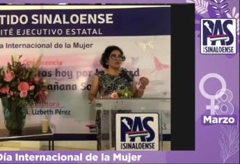 Ofrece el PAS conferencia sobre igualdad de género en Mazatlán