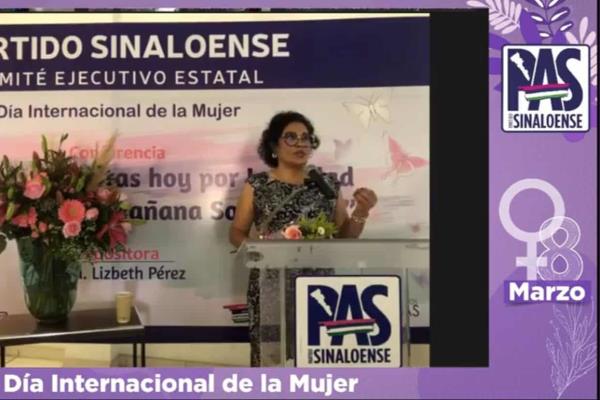 Ofrece el PAS conferencia sobre igualdad de género en Mazatlán